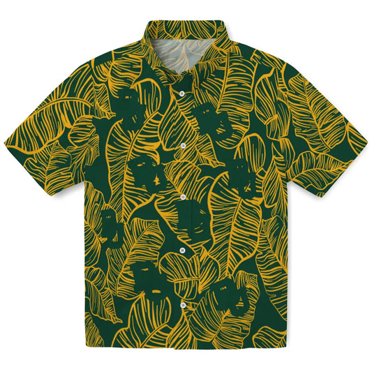 Baylor Bears Hawaiian Shirt - Leaf Outline | Moonbestprint