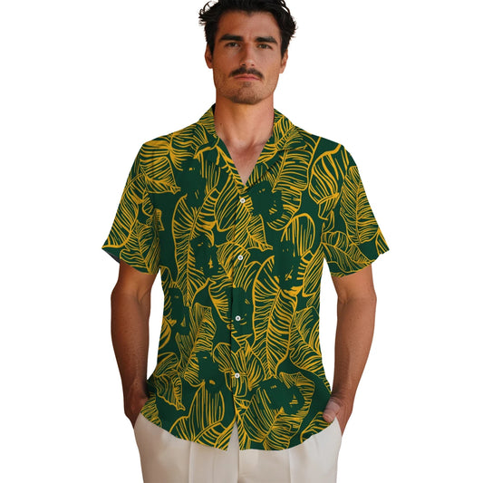 Baylor Bears Hawaiian Shirt - Leaf Outline | Moonbestprint