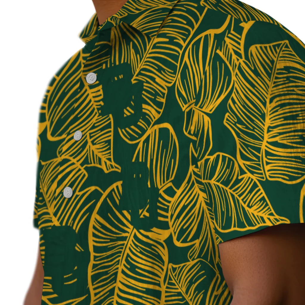 Baylor Bears Hawaiian Shirt - Leaf Outline | Moonbestprint