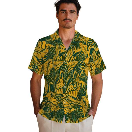 Baylor Bears Hawaiian Shirt - Monstera Layer | Moonbestprint