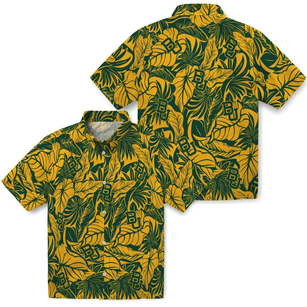 Baylor Bears Hawaiian Shirt - Monstera Layer | Moonbestprint