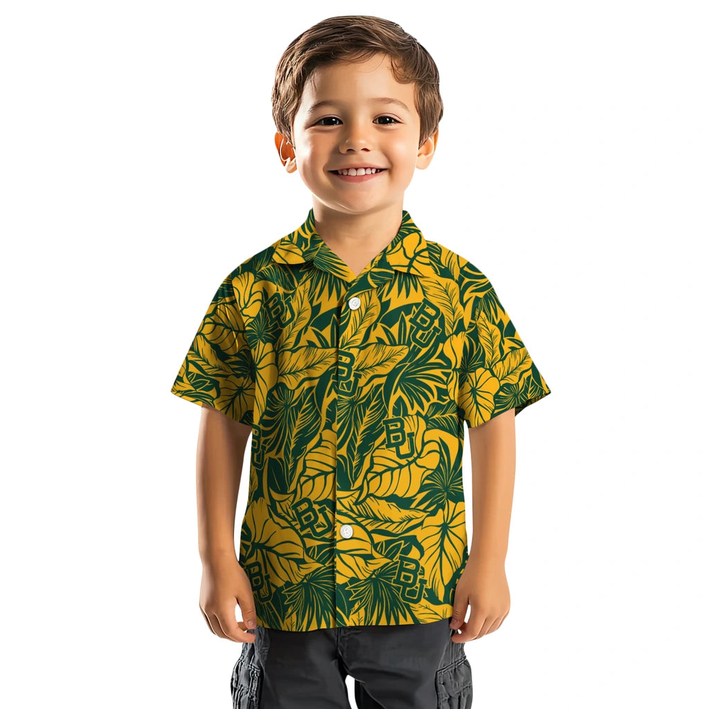 Baylor Bears Hawaiian Shirt - Monstera Layer | Moonbestprint