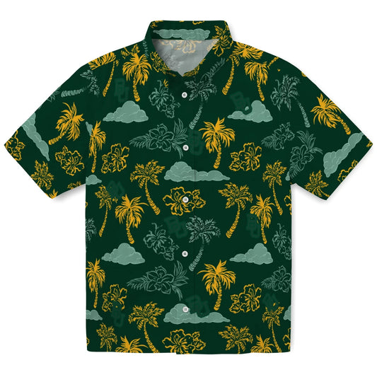 Baylor Bears Hawaiian Shirt - Palm And Clouds | Moonbestprint