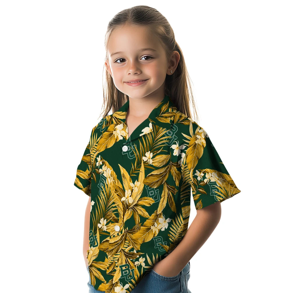 Baylor Bears Hawaiian Shirt - Palm Leaves | Moonbestprint