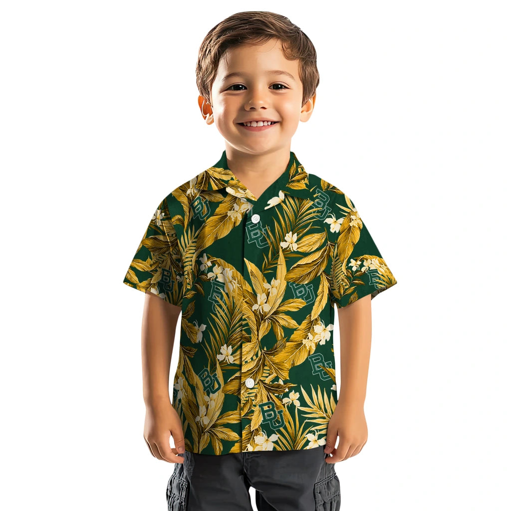 Baylor Bears Hawaiian Shirt - Palm Leaves | Moonbestprint