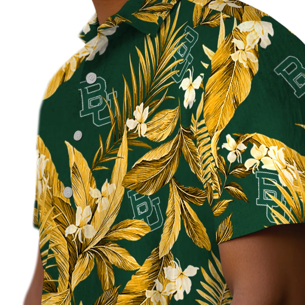 Baylor Bears Hawaiian Shirt - Palm Leaves | Moonbestprint