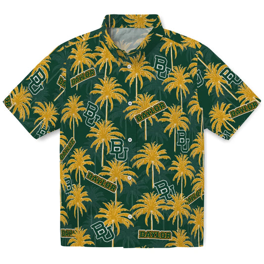 Baylor Bears Hawaiian Shirt - Palm Tree Motif | Moonbestprint