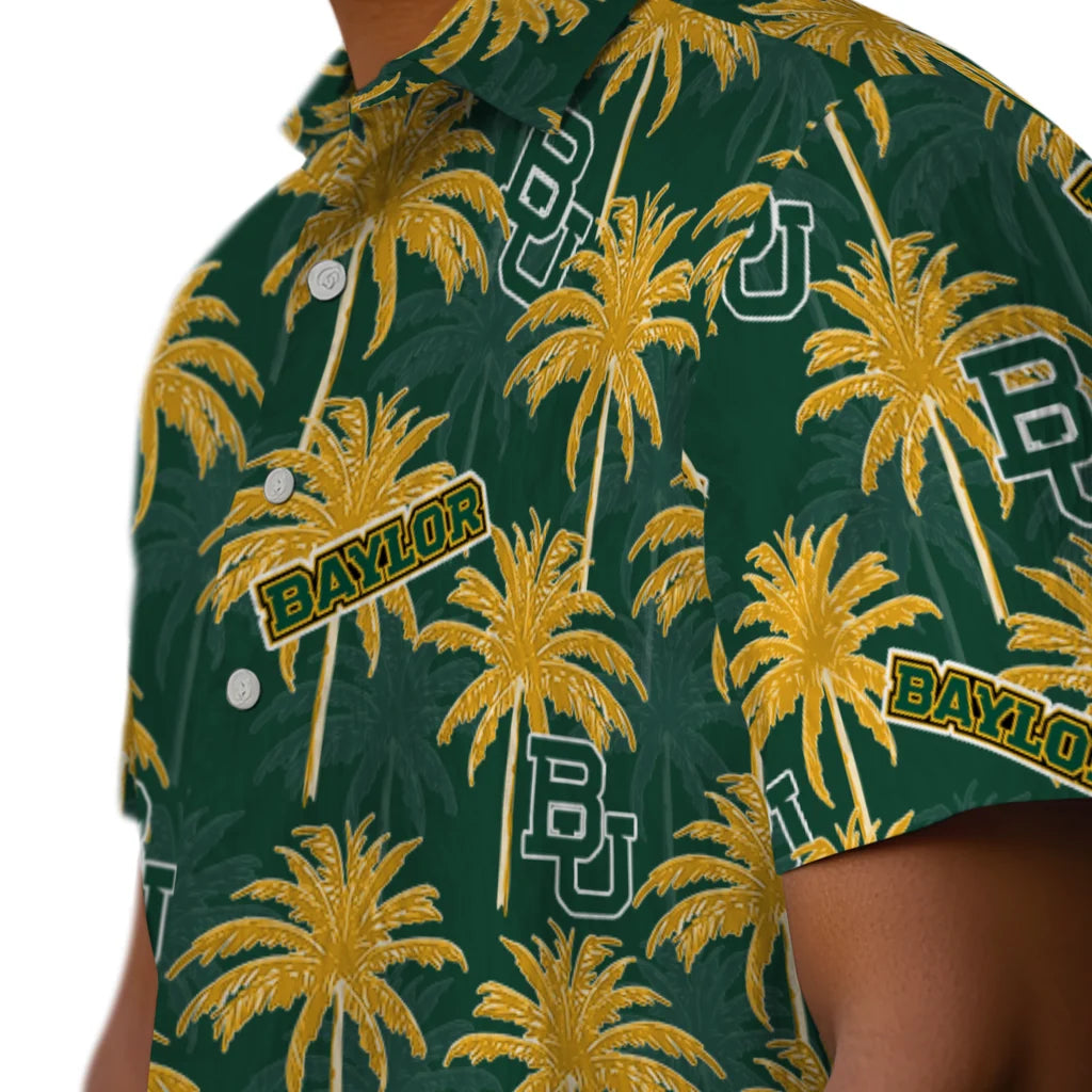 Baylor Bears Hawaiian Shirt - Palm Tree Motif | Moonbestprint