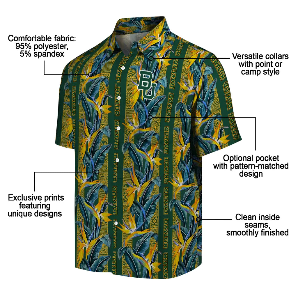 Baylor Bears Hawaiian Shirt - Paradise Vines | Moonbestprint