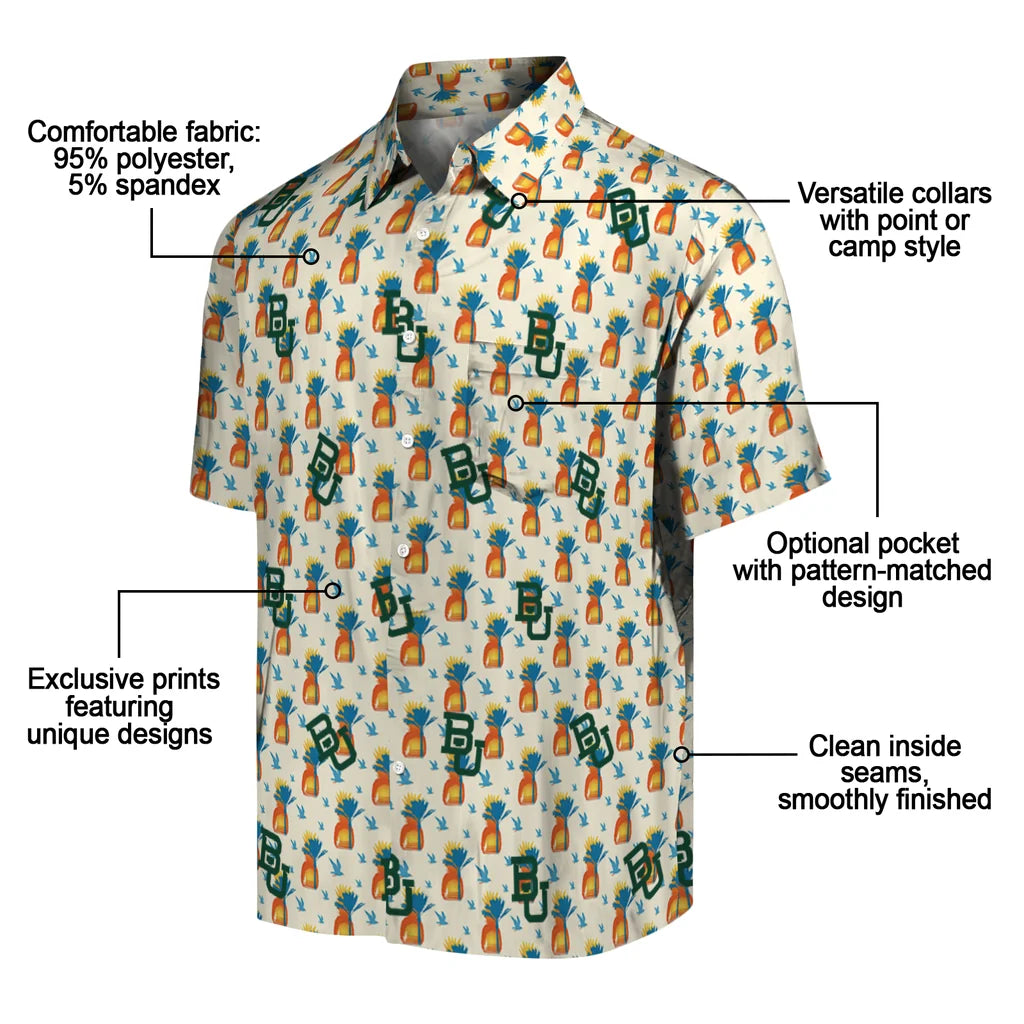 Baylor Bears Hawaiian Shirt - Pineapple Delight | Moonbestprint