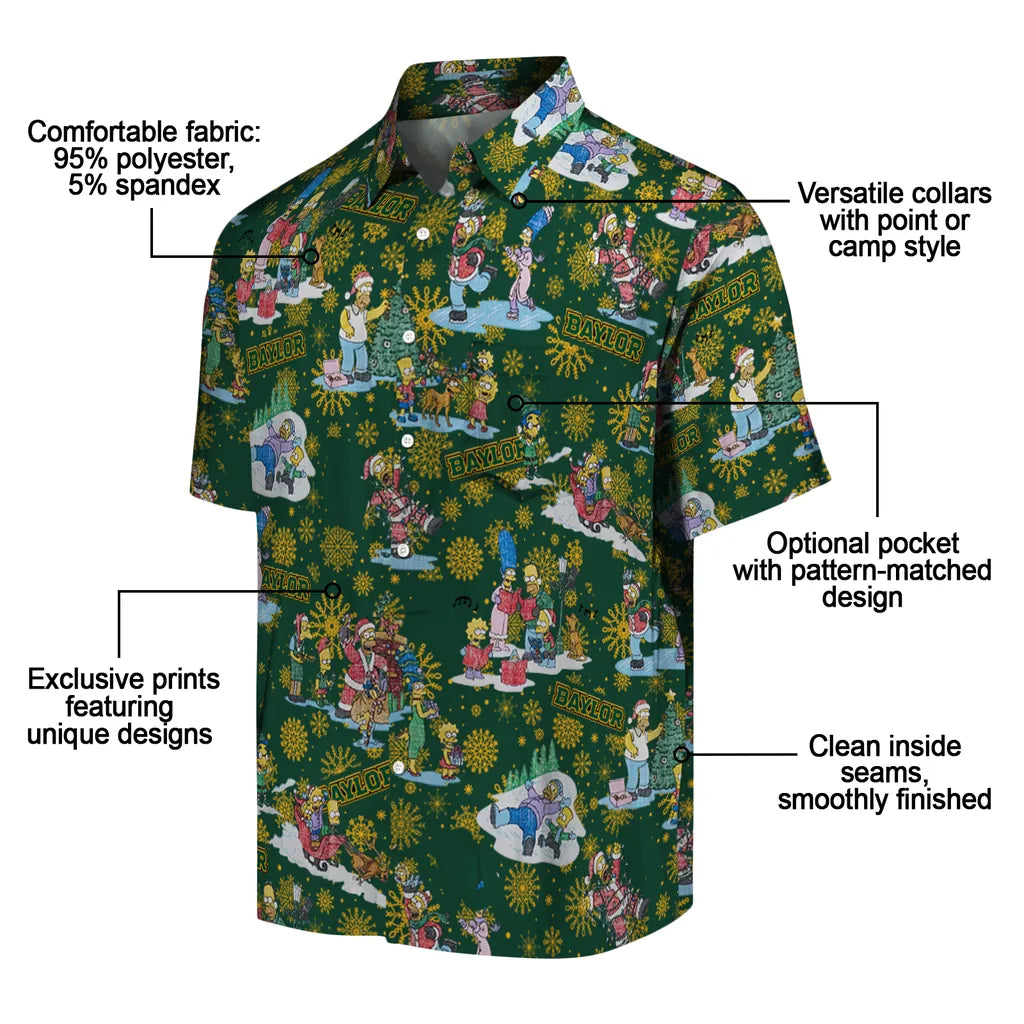 Baylor Bears Hawaiian Shirt - Simpsons Christmas | Moonbestprint