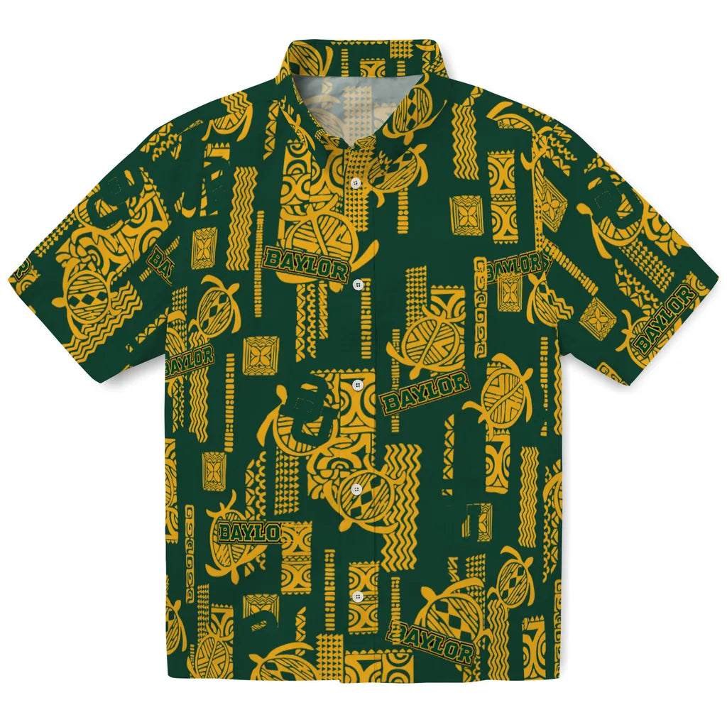 Baylor Bears Hawaiian Shirt - Turtle Lines | Moonbestprint