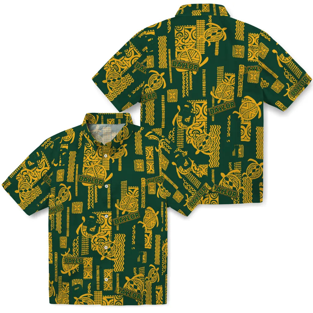 Baylor Bears Hawaiian Shirt - Turtle Lines | Moonbestprint