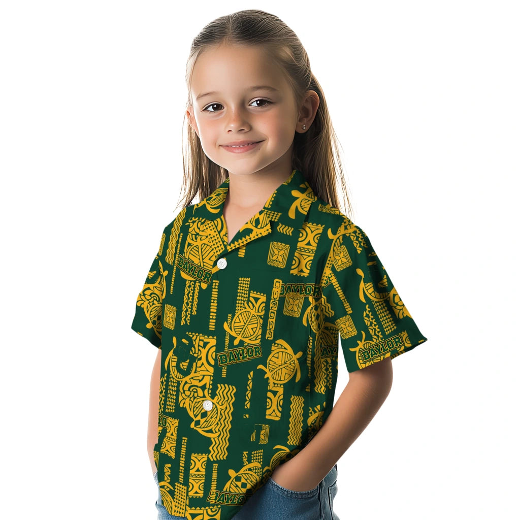 Baylor Bears Hawaiian Shirt - Turtle Lines | Moonbestprint