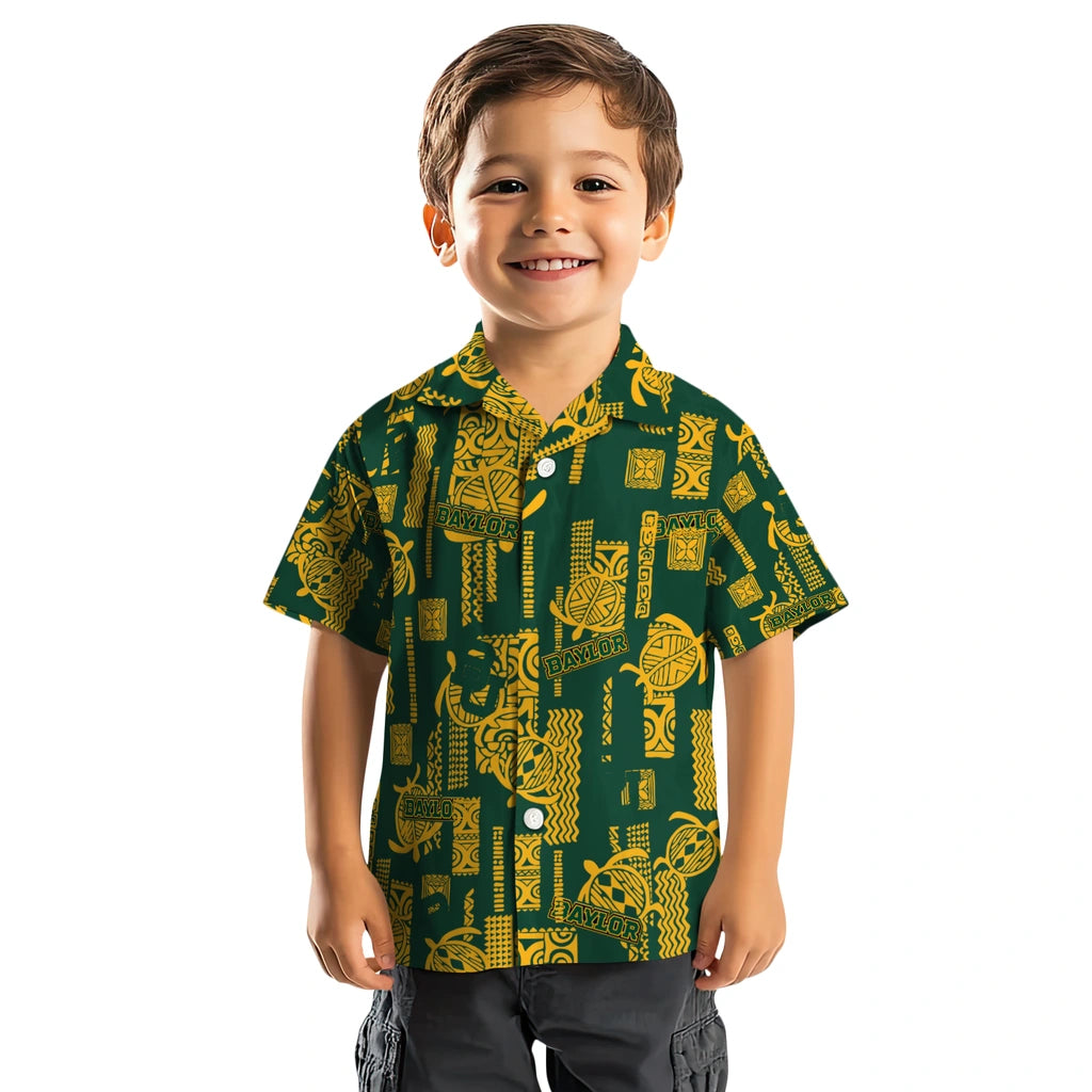 Baylor Bears Hawaiian Shirt - Turtle Lines | Moonbestprint