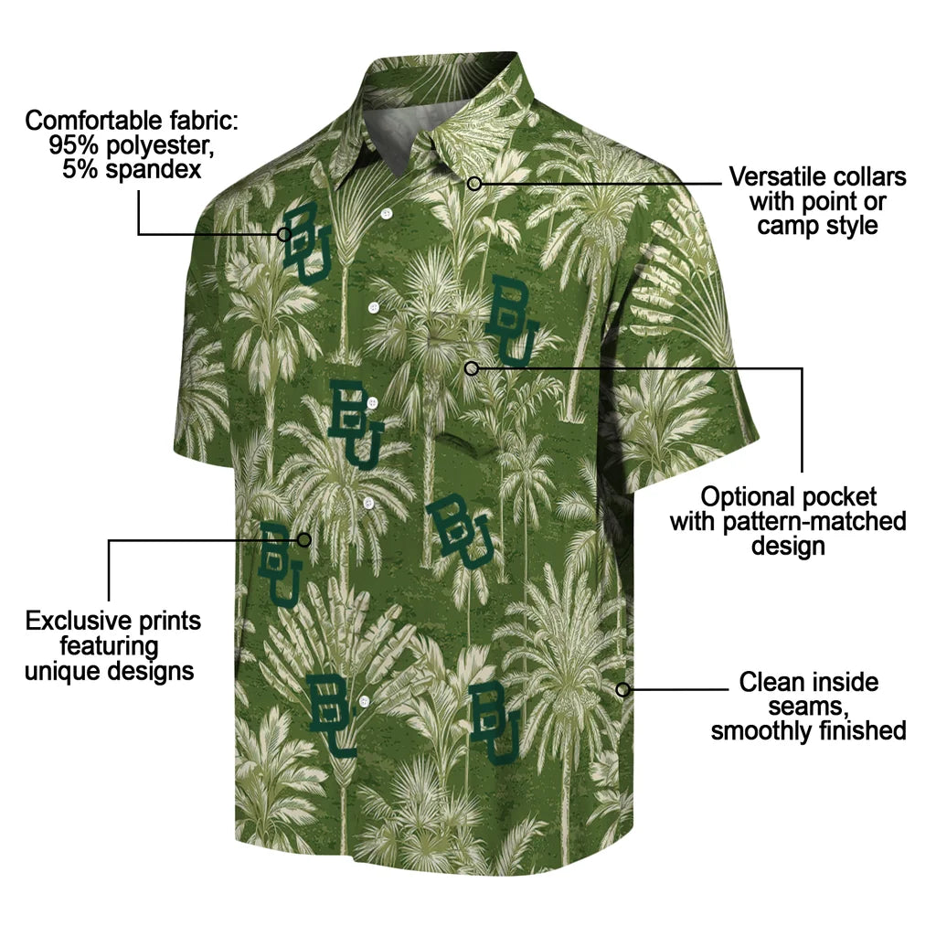 Baylor Bears Hawaiian Shirt - Vintage Palm Tree | Moonbestprint