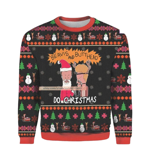 Beavis Butthead Do Xmas Merry 3d Ugly Christmas Sweater ? Usalast