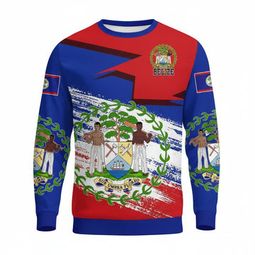 Belize Sweater ? Coat Of Arms Of Belize Flag A25 ? Usalast