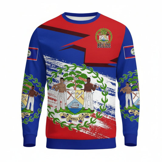 Belize Sweater ? Coat Of Arms Of Belize Flag A25 ? Usalast