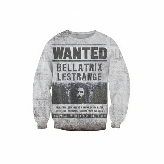 Bellatrix Lestrange Crewneck Sweater Women Men Harajuku Vintage Sweater 3D Letters Casual Pullover Hoodie Top Sh6480 ? Usalast