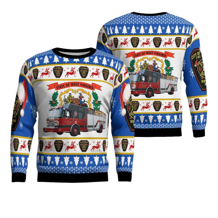 Benwood Marshall County West Virginia Benwood Fire Department Christmas Sweater 3D ? RM91 ? Usalast