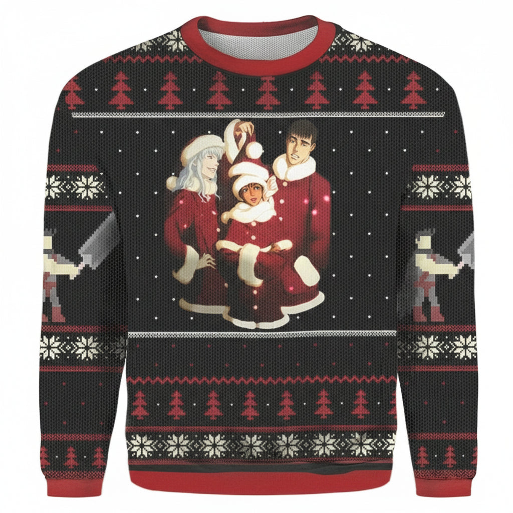 Berserk Guts Casca Griffith Merry Christmas Xmas Ugly 3D Sweater ? Usalast