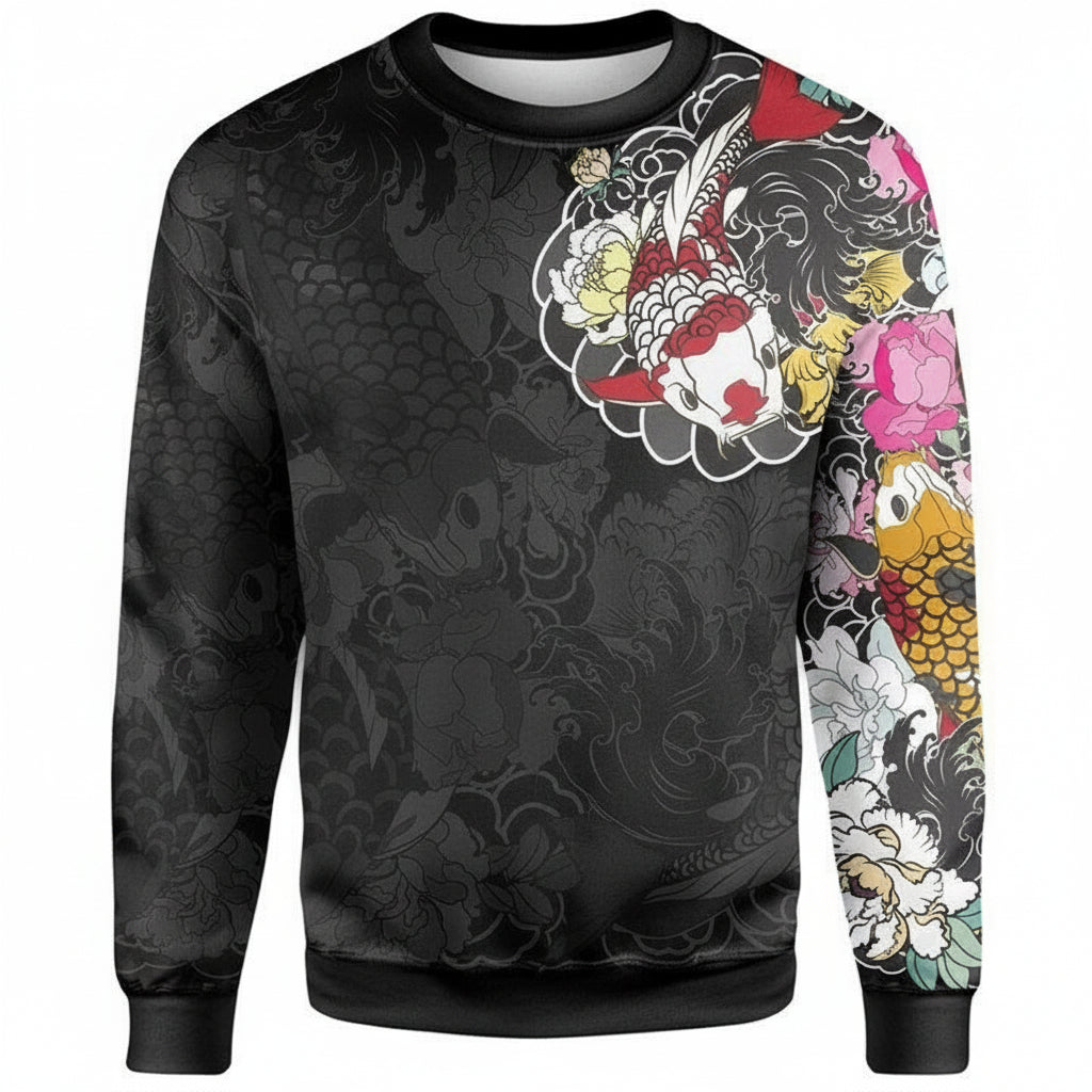 Best Koi Fish Tattoo ? Special Sweater Knitted Long-Sleeved Sweater A7 ? Usalast
