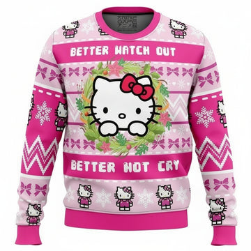 Better Watch Out Disney Hello Kitty 3d Ugly Christmas Sweater ? Usalast