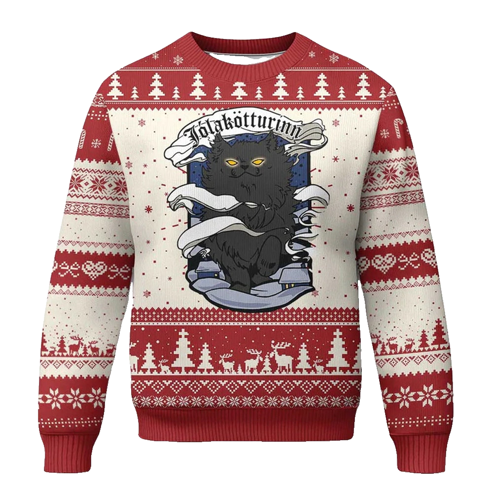 Yule Cat Jolakotturinn Ugly Christmas Sweater - Moonbestprint