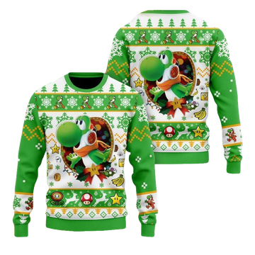 Yoshi Super Mario Ugly Christmas Sweater 2025 – Moonbestprint