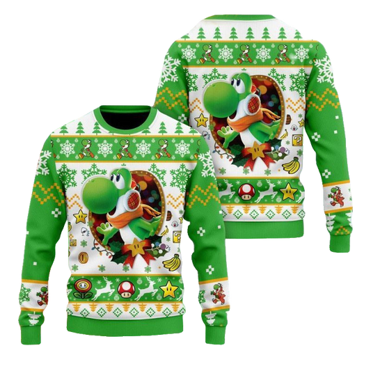 Yoshi Super Mario Ugly Christmas Sweater 2025 – Moonbestprint