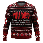 You Died Press Any Button To Continue Halloween 2026 Ugly Sweater – Moonbestprint