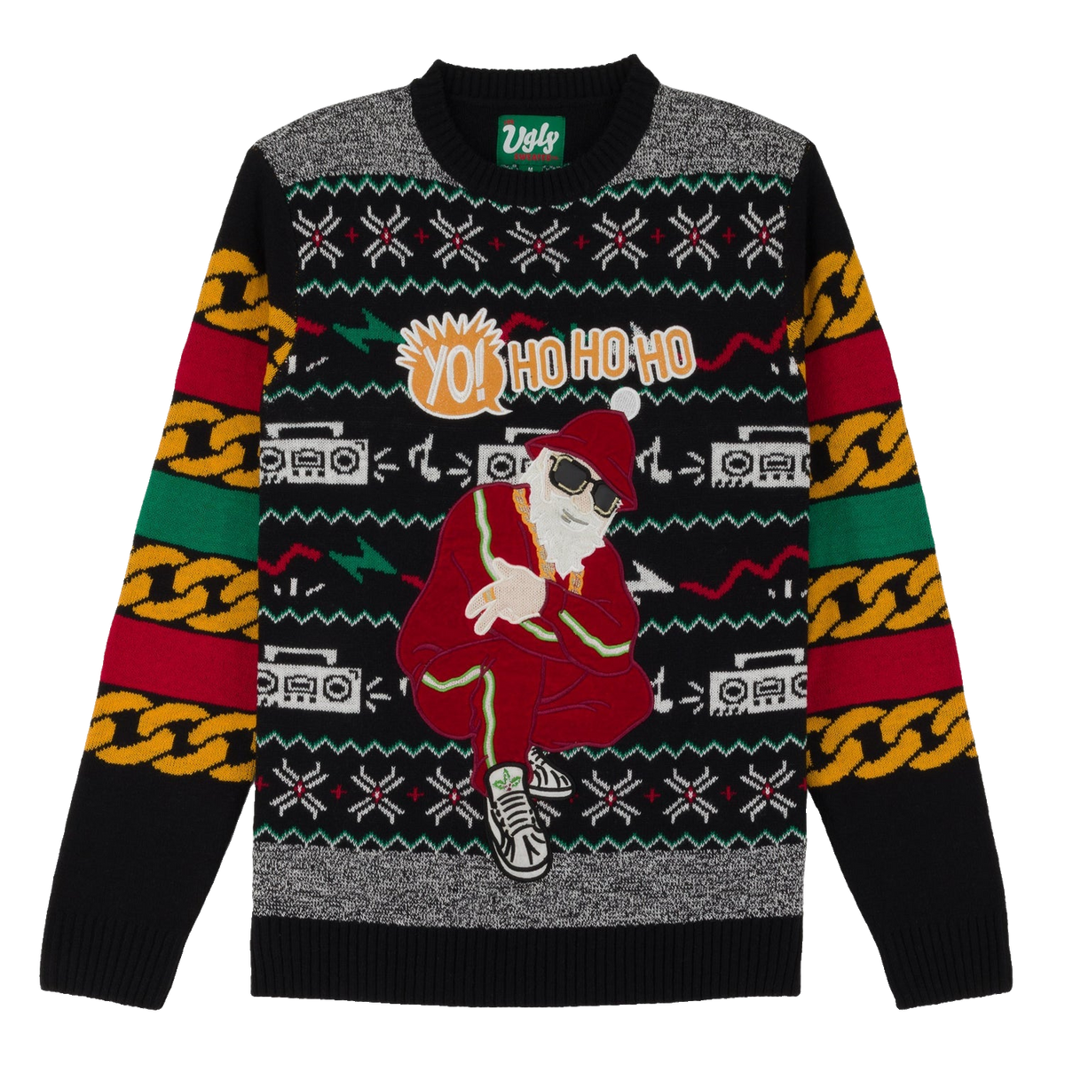 Yo Ho Ho Rap Santa Full Pattern Ugly Christmas Sweater – Moonbestprint