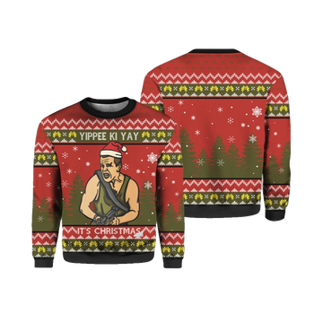 Yippee Ki Yay It's Christmas Die Hard Ugly Christmas Sweater - Moonbestprint