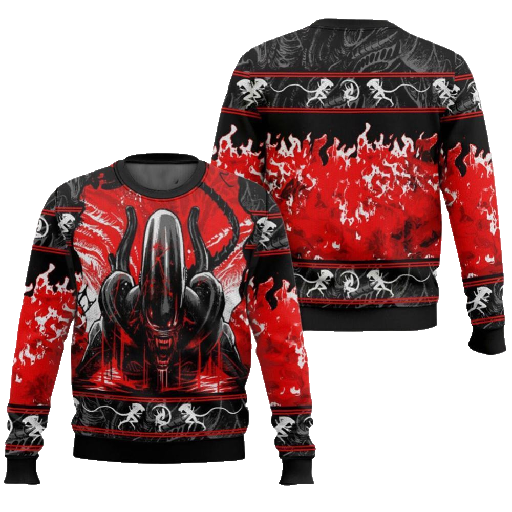 Xenomorph Alien Ugly Christmas Sweater - Moonbestprint