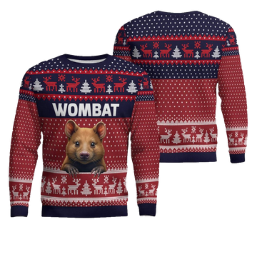 Wombat Ugly Christmas Sweater - Moonbestprint