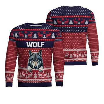 Wolf Ugly Christmas Sweater - Moonbestprint
