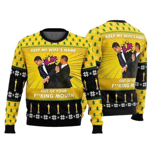 Will Smith Slap Meme Ugly Christmas Sweater – Moonbestprint