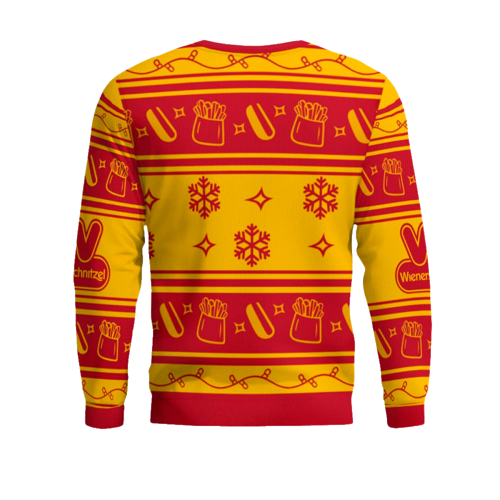 Wienerschnitzel Not A Party 'Til The Wieners Come Out Ugly Christmas Sweater – Moonbestprint
