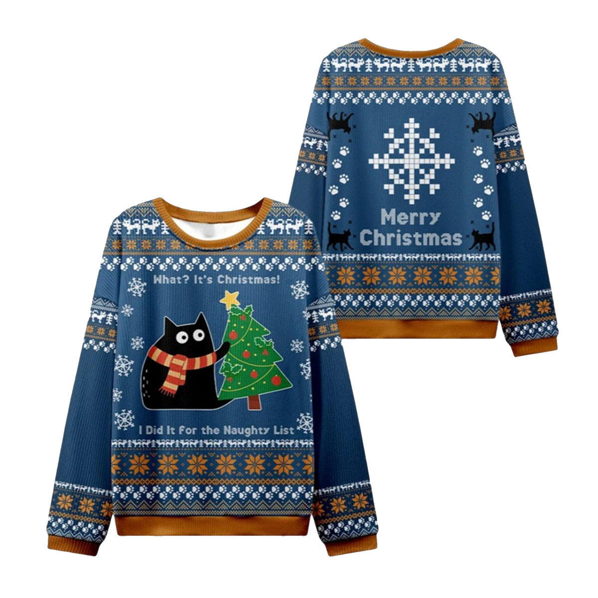 What It's Christmas Cat Ugly Sweater 2026 Christmas - Moonbestprint