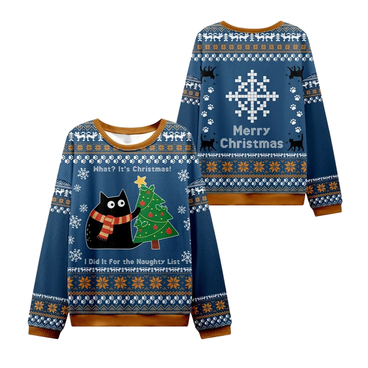 What It's Christmas Cat Ugly Sweater 2026 Christmas - Moonbestprint