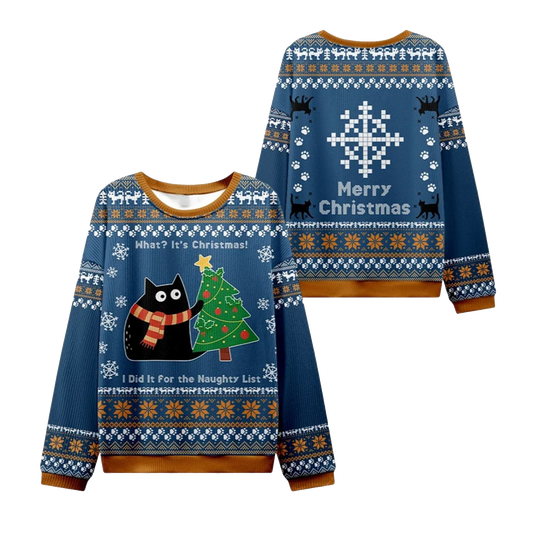 What It's Christmas Cat Ugly Sweater 2026 Christmas - Moonbestprint