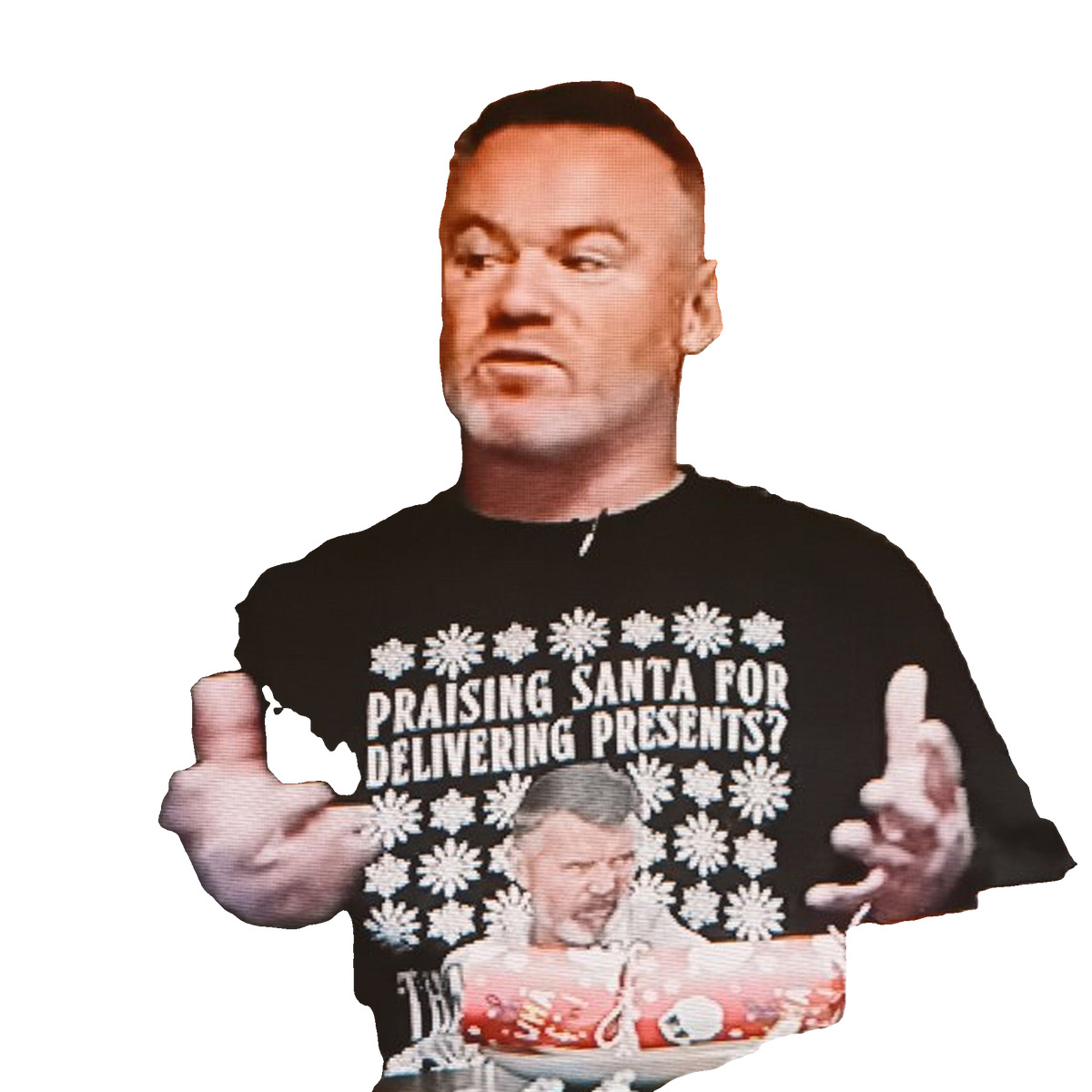 Wayne Rooney Praising Santa For Delivering Presents That's His Jog Ugly Sweater - Moonbestprint