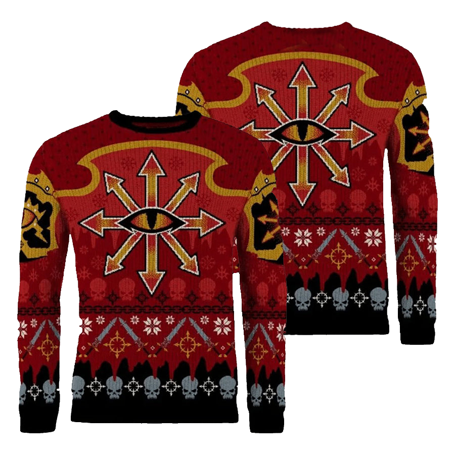Warhammer 40 000 Chaos Reigns Khorne Christmas Ugly Christmas Sweater – Moonbestprint