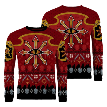Warhammer 40 000 Chaos Reigns Khorne Christmas Ugly Christmas Sweater – Moonbestprint