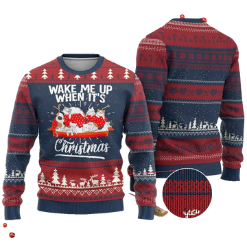 Wake Me Up When It's Ugly Christmas Sweater - Moonbestprint