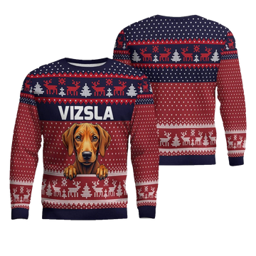 Vizsla Ugly Christmas Sweater - Moonbestprint