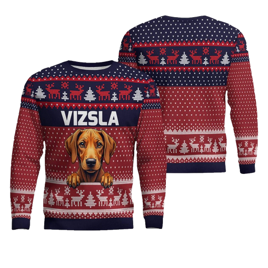Vizsla Ugly Christmas Sweater - Moonbestprint