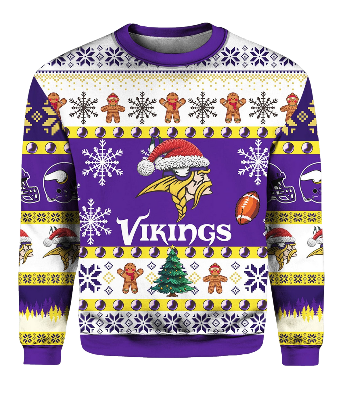 Vikings They Not Like Us Ugly Christmas Sweater - Moonbestprint