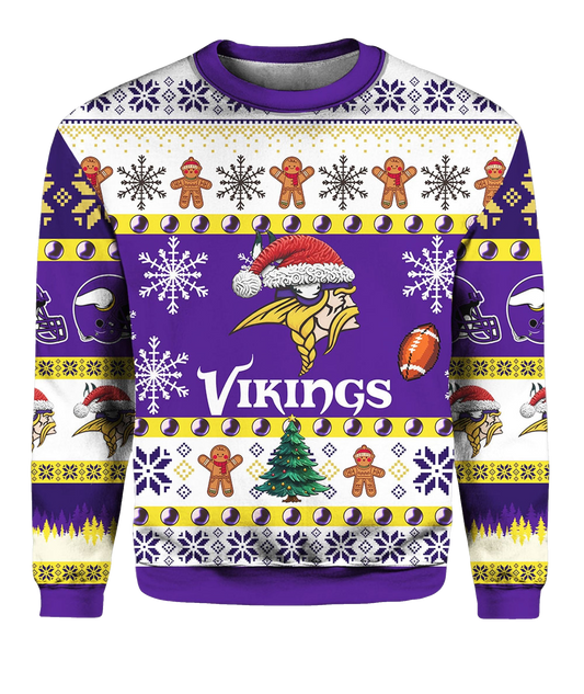 Vikings They Not Like Us Ugly Christmas Sweater - Moonbestprint